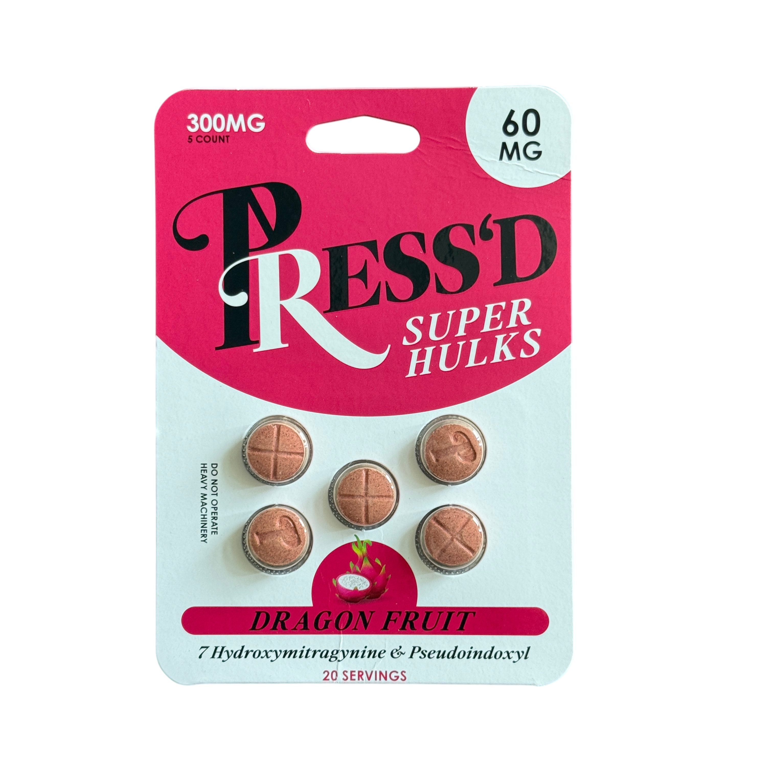 60mg Dragon Fruit Super Hulks tablet